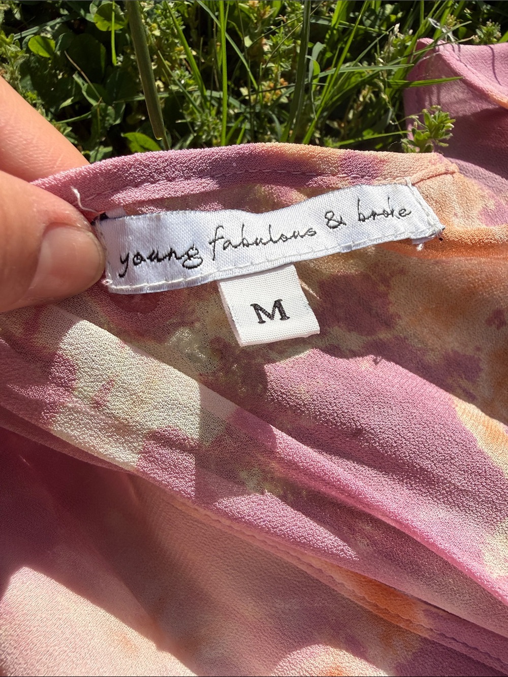 Young Fabulous & Broke Pink and Cream Tie-Dye Maxi Dress - Picture 2 of 6